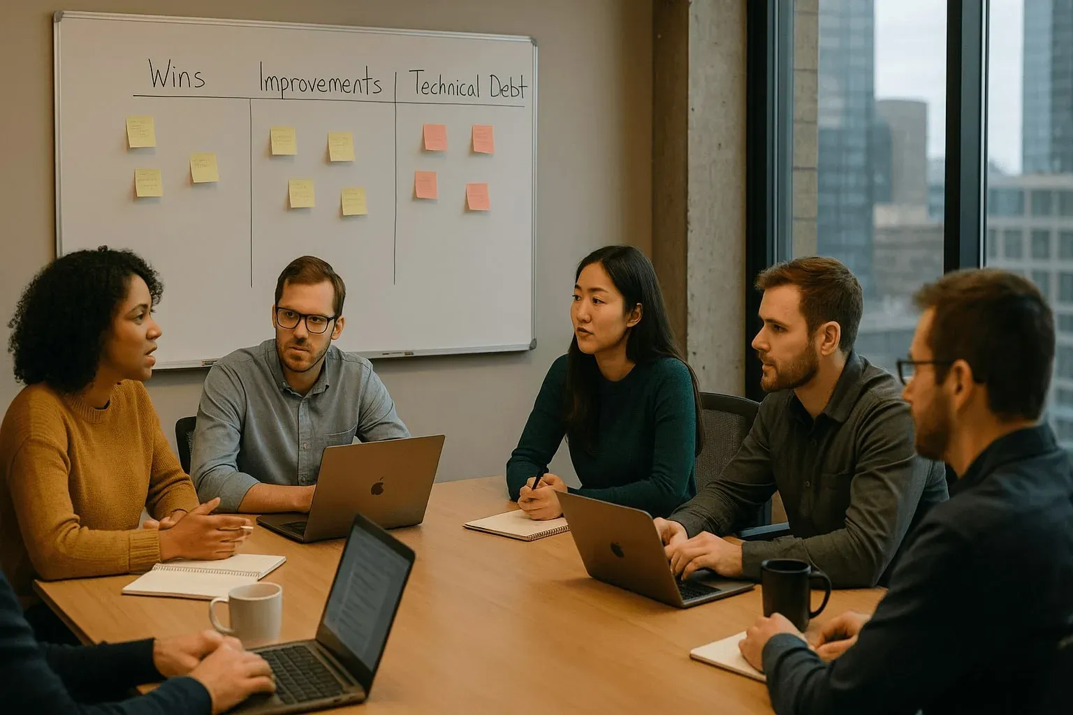An illustration of handling technical debt inside an agile process