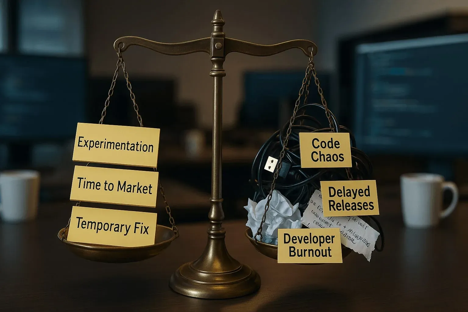 An illustration of when technical debt can be a good thing