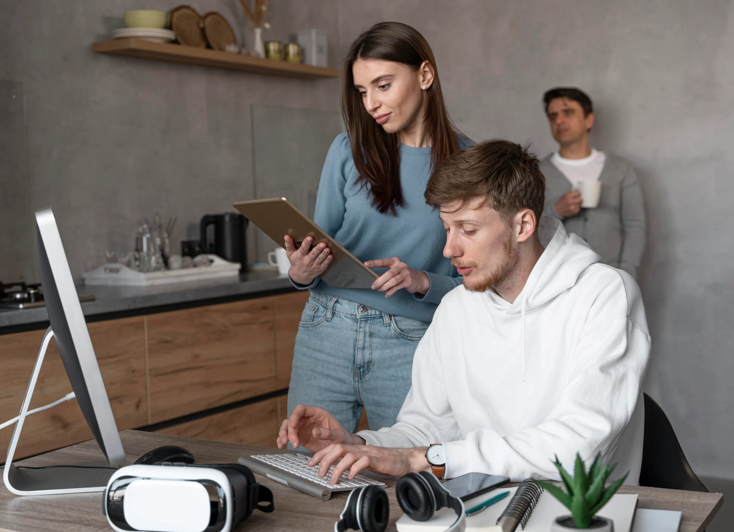 An illustration of AI adoption in a small business or startup