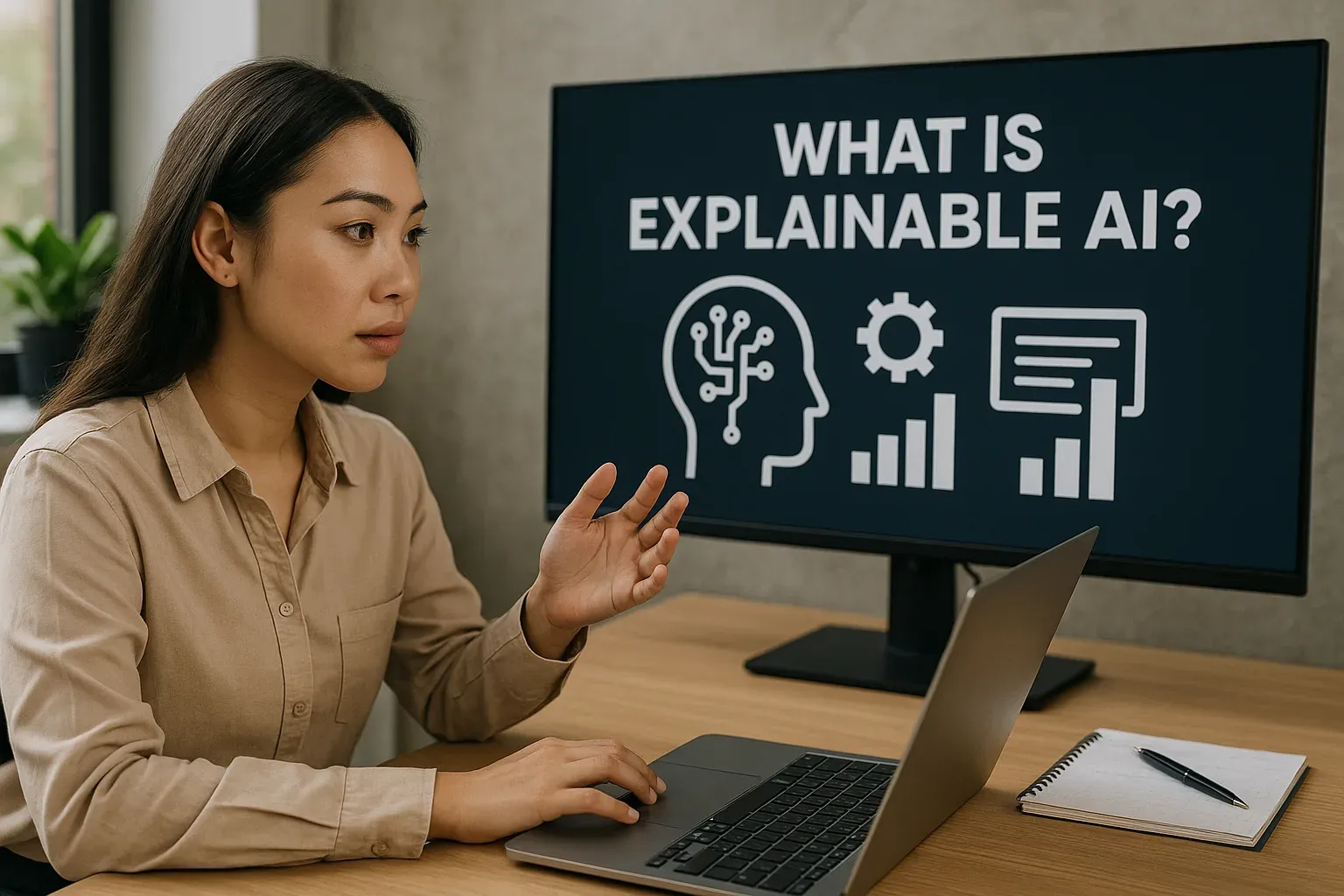 An illustration of explainable AI and how a model's decision can be traced