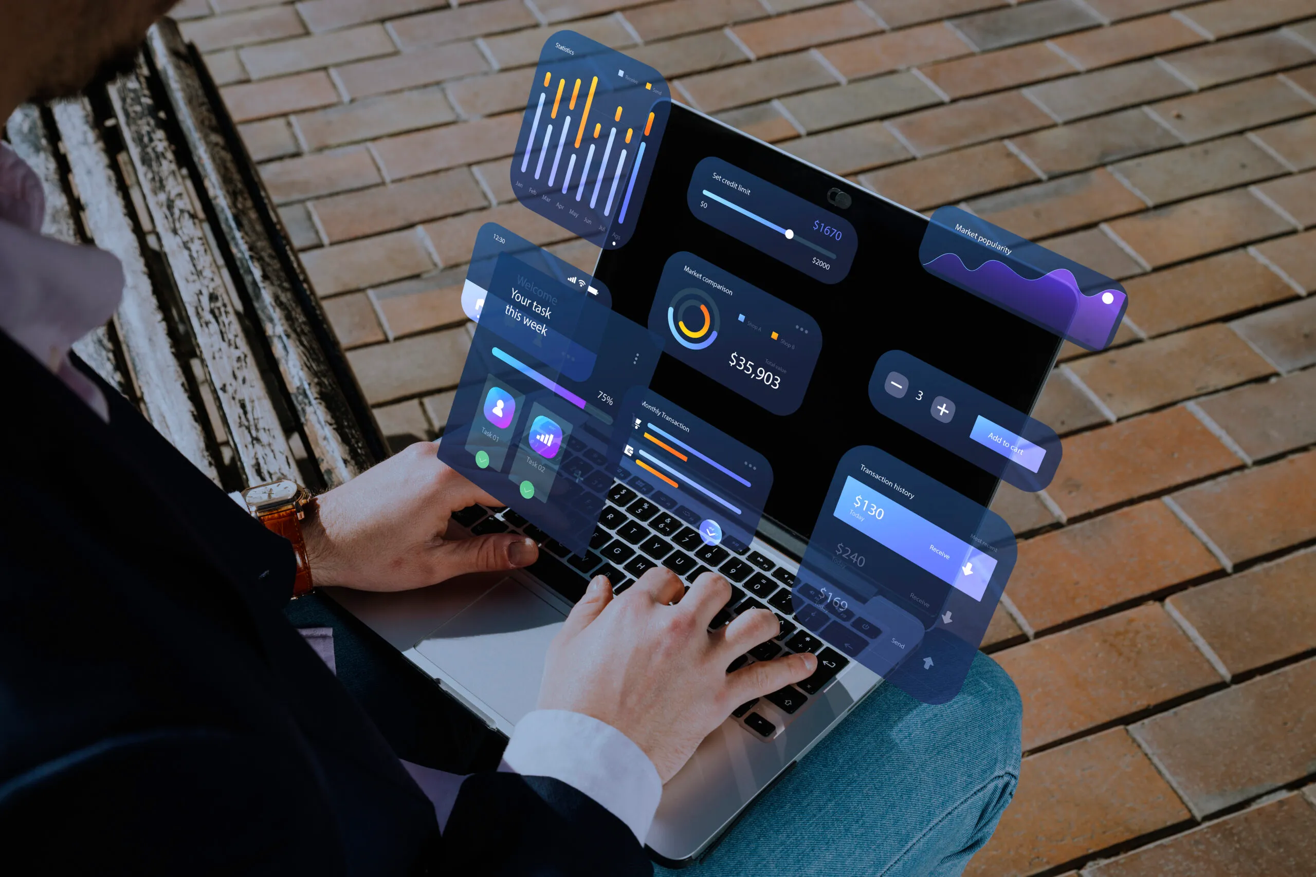 An illustration of AI design tools for business