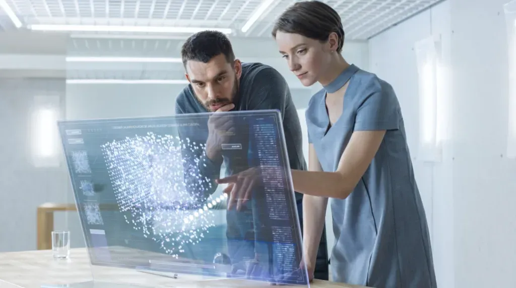 Illustration representing AI and machine learning use cases in startups