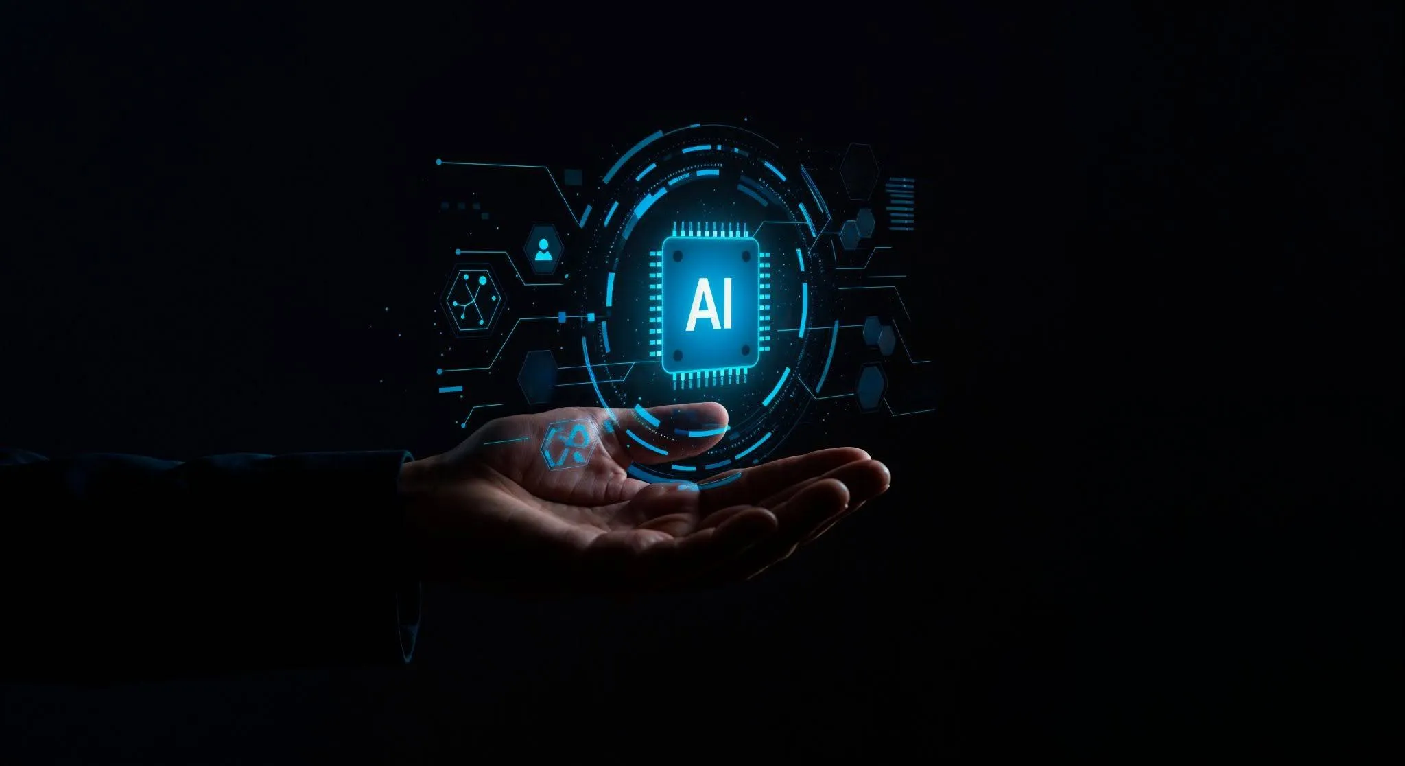 Artificial intelligence technology representing AI license costs and business investment