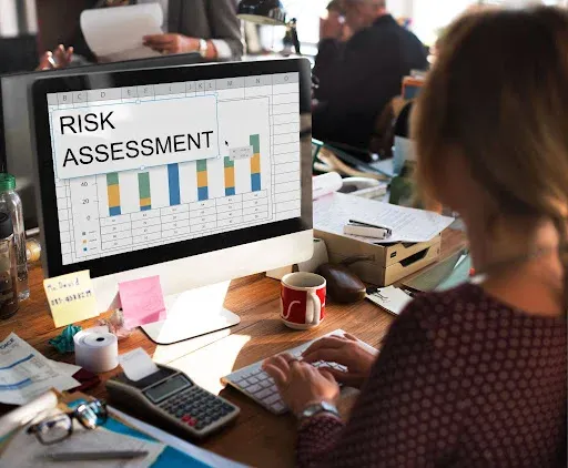 A conceptual illustration of AI risk and how it is assessed.