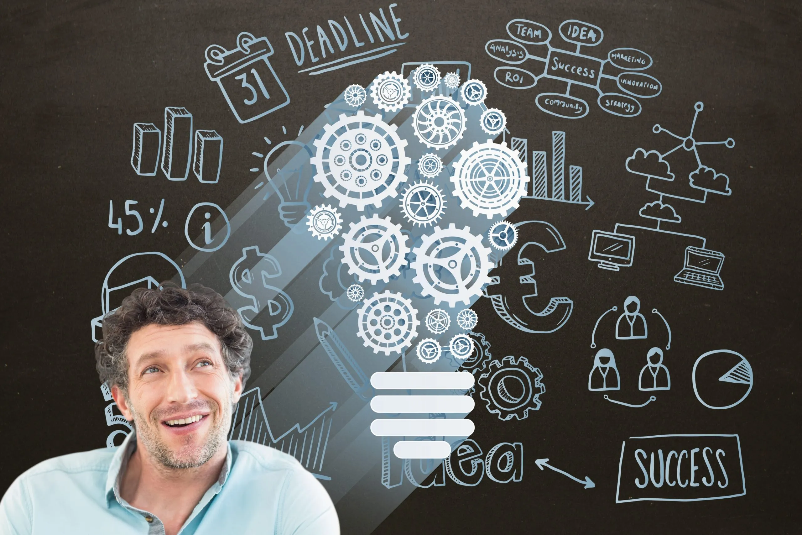 An illustration of AI-powered small business ideas