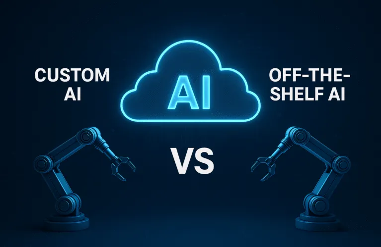 An abstract illustration of networked AI technology.