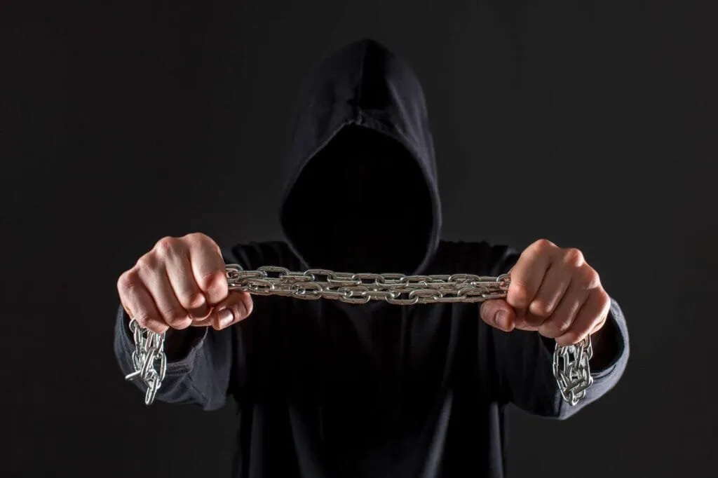 Illustration representing the stages of the cyber kill chain