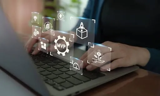 Illustration representing the path from prototype to MVP